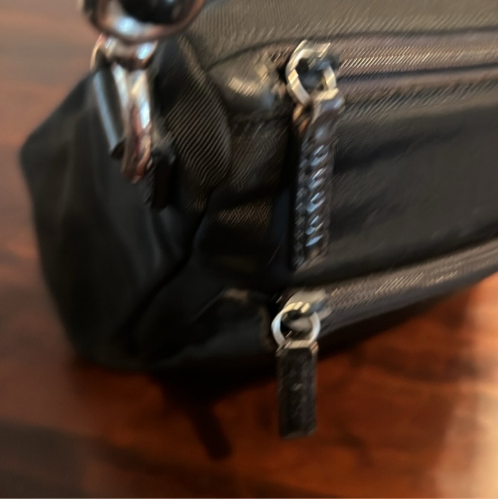 GUCCI Vintage Nylon Hand Bag with Bamboo Handle Black - Picture 7 of 12